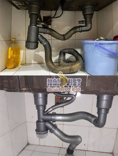 Thay bộ xả bồn rửa chén Thủ Đức